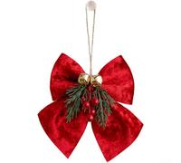 PureBowlic Décoration de Noël de style coréen en velours rouge 3D pour arbre, couronne de cheminée, accessoires à suspendre au design moderne et élégant 16 x 20 cm 25 x 20 cm 35 x 30 cm (taille S