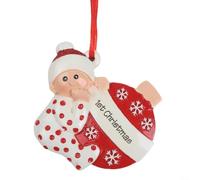 PureBowlic Décoration de Noël en résine rose pour bébé 2025 DIY