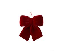 PureBowlic Décoration de Noël en velours rouge 20 cm