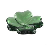 PureBowlic Décoration en verre en forme de feuille vibrante, borosilicate pour décoration de table élégante et de mariage, pièce d'art résistante aux chocs en marron, rose, bleu, vert, 6,5 x 8 x 3 cm
