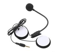 PureBowlic Demi-casque de moto avec microphone pour câble et cordon flexible, kit audio de 77 cm pour systèmes d'interphone Cardo, kit de tige de microphone antibruit clair, noir (B)