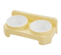 PureBowlic Double gamelle inclinée pour chat avec angle de 15 degrés pour le soutien du cou, gamelle anti-déversement de nourriture et d'eau, grande capacité de 450 ml, design amovible facile à