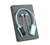 PureBowlic Écouteurs pour carte son sans fil pour BT 5.4 pour diffusion en direct, batterie 280 mAh, lecture 22 heures, pilote F13, charge de type C, écran LED, carte TF (bleu)