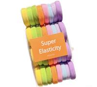 PureBowlic Élastiques à cheveux couleur bonbon pour femmes et filles, haute élasticité, antidérapants, doux, chouchous en tissu doux pour un usage quotidien et spécial pour les occasions, 3 cm