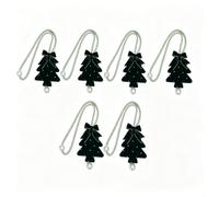 PureBowlic Embrasses pour rideau de sapin de Noël, vacances, mur saisonnier | Décoration festive à suspendre pour fenêtre de chambre à coucher avec nœud en velours nacré Vert