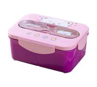 PureBowlic Ensemble boîte à déjeuner et tasse à eau pour étudiants, récipient à repas en plastique avec tasse assortie, passe au lave-vaisselle, design compact et léger pour l'école, le travail ou le