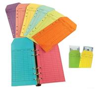 PureBowlic Ensemble de classeurs pour budgétisation et organisation des factures, dossier moderne minimaliste avec feuilles mobiles, compact 16,5 x 8,9 cm pour la gestion des finances à la maison et