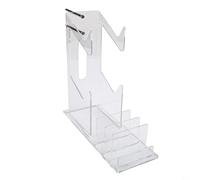 PureBowlic Étagère de console de jeu en acrylique pour PS5 pour Xbox Switch, support de rangement transparent pour manette de jeu, support d'affichage vertical horizontal pour 8 appareils, outil de