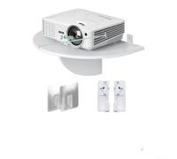 PureBowlic Étagère murale sans perçage pour routeur WiFi, projecteur supérieur, support de rangement ouvert en PVC avec trous de câble, plateau de suspension sans dommage pour bureau à domicile, blanc