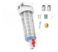 PureBowlic Filtre à eau préfiltre pour toute la maison pour aspiration inversée autonettoyant pour enlever le sable des sédiments, pour puits ruraux et eau du robinet municipale, blanc, 342 mm