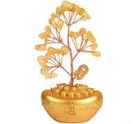 PureBowlic Golden Gourd My Tree Décoration en résine de style chinois pour voiture, tableau de bord et bureau, porte-bonheur pour mariage, anniversaire, pendaison de crémaillère (C)