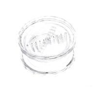 PureBowlic Hachoir à ail manuel transparent avec mécanisme de torsion pour ail, herbes, oignons et noix - Accessoire de cuisine facile à nettoyer pour la préparation rapide des aliments (8 cm) (blanc