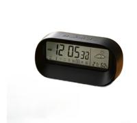 PureBowlic Horloge numérique alimentée par piles avec affichage du jour et | Écran LCD transparent, pour calendrier perpétuel, suivi précis de l'heure, pour capteur d'humidité de la température