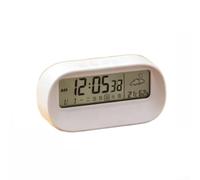 PureBowlic Horloge numérique alimentée par piles avec affichage du jour et | Écran LCD transparent, pour calendrier perpétuel, suivi précis de l'heure, pour capteur d'humidité de la température