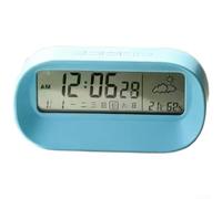 PureBowlic Horloge numérique alimentée par piles avec affichage du jour et | Écran LCD transparent, pour calendrier perpétuel, suivi précis de l'heure, pour capteur d'humidité et de température