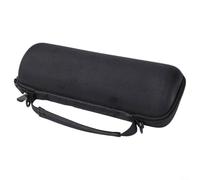 PureBowlic Housse de haut-parleur rigide pour JBL Flip 5/6/7, sac de voyage en nylon EVA résistant aux chocs, pochette de rangement étanche et portable pour fête en plein air, noir, 24 x 10 x 7,5 cm