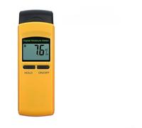 PureBowlic Humidimètre numérique pour sonde à 4 broches pour bois, brique, chape, mur, pour test de caravane et bateau, grand écran LCD, portée de 10 à 40 %, jaune