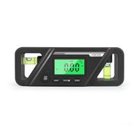 PureBowlic Inclinomètre numérique pour écran LCD rétroéclairé, rapporteur d'angle magnétique, précision de 0,2° pour le travail du bois, réparation automobile, usinage, plastique ABS, orange (noir)