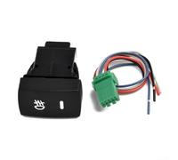 PureBowlic Interrupteur de feu antibrouillard à 5 broches/LED avec fil pour Accord CR-V Fit, //bouton poussoir de contrôle, lumière verte, plastique noir, facile à installer