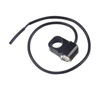 PureBowlic Interrupteur de guidon de moto 22 mm en alliage d'aluminium On/Off Phare Danger Feu de brouillard avec indicateur LED rouge pour barres de 7/8"