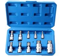 PureBowlic Jeu de 13 clés à douille avec douilles 1/4", 3/8", 1/2" et pour embouts Torx //Kit d'outils manuels pour réparation domestique et automobile (C)