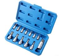 PureBowlic Jeu de 13 clés à douille avec douilles 1/4", 3/8", 1/2" et pour embouts Torx //Kit d'outils manuels pour réparation domestique et automobile (A)