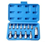 PureBowlic Jeu de 13 clés à douille avec douilles 1/4", 3/8", 1/2" et pour embouts Torx //Kit d'outils manuels pour réparation domestique et automobile (B)