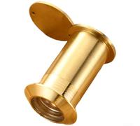 PureBowlic Judas de porte en laiton grand angle de 220 degrés - Construction complète avec couvercle arrière anti-peep réglable pour portes avant de 35 à 80 mm - Finition dorée (24 mm45-75 mm)