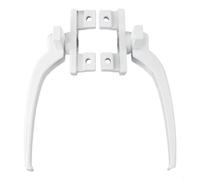 PureBowlic Kit de 2 poignées de fenêtre de rechange en alliage d'aluminium pour droitier gauche pour portes coulissantes avec mécanisme de verrouillage, vis d'installation facile (blanc)