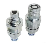 PureBowlic Kit de coupleur à face plate pour Caterpillar 373-6967 373-6968, pour chargeuses compactes 232D 236D 242D 239D 259D, raccords hydrauliques à connexion rapide, 2 pièces