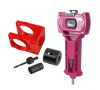 PureBowlic Kit d'installation de serrure de porte avec gabarit de guidage, ouvre-trou en acier au carbone pour portes en bois, outil à mortaise réglable pour bricolage et utilisation professionnelle