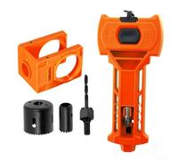 PureBowlic Kit d'installation de serrure de porte avec gabarit de guidage, ouvre-trou en acier au carbone pour portes en bois, outil à mortaise réglable pour bricolage et utilisation professionnelle