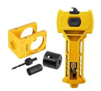 PureBowlic Kit d'installation de serrure de porte avec gabarit de guidage, ouvre-trou en acier au carbone pour portes en bois, outil à mortaise réglable pour bricolage et utilisation professionnelle