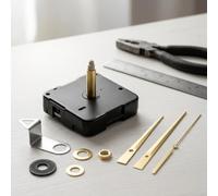 PureBowlic Kit Mouvement Horloge Quartz Silencieux 13.5mm Doré | Silence absolu, mécanisme quartz pour précis, mains dorées élégantes, pour idéal pour chambre salon bureau(Black)