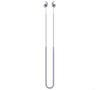 PureBowlic Lanière anti-perte en silicone pour Samsung Galaxy / Buds/ 3 Pro, sangle d'écouteurs sécurisée, sangle de cou légère pour jogging, déplacement, accessoire (violet)