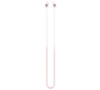 PureBowlic Lanière anti-perte en silicone pour Samsung Galaxy / Buds/ 3 Pro, sangle d'écouteurs sécurisée, sangle de cou légère pour jogging, déplacement, accessoire (rose)