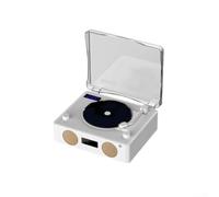 PureBowlic Lecteur CD compact blanc avec radio et haut-parleur, portable pour un usage domestique, matériau ABS, compatible Bluetooth et prise en charge USB, facile à utiliser pour tous les âges