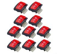 PureBowlic Lot de 10 interrupteurs de phare de moto rouges pour feux de route et de croisement pour modèles Wave110 RS150 Construction ABS Installation facile Visibilité de nuit
