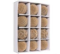 PureBowlic Lot de 12 boules de Noël incassables Rouge/blanc 6 cm