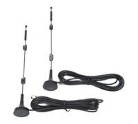 PureBowlic Lot de 2 antennes WiFi double bande 9 DBi à gain élevé pour câble d'extension de 3 m, connecteur mâle RP-SMA pour routeur pour caméra de sécurité point d'accès, 5 GHz 5,8 GHz pour extérieur