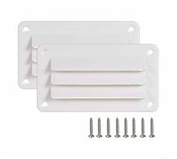 PureBowlic Lot de 2 couvercles d'aération de camping-car en ABS pour entrée et sortie d'air montées sur le toit, //Grille élégante noire et blanche pour camping-car, yacht, bateau, salle de bain