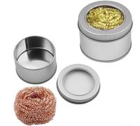 PureBowlic Lot de 2 nettoyeurs de pointes de fer à souder, boule métallique en acier inoxydable avec réservoir en étain pour une bobine d'oxydation efficace, accessoire de soudage à refroidissement