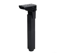 PureBowlic Lot de 2 pieds de table pliants, pieds de support réglables en fer avec coussinets antidérapants, charnière peu encombrante pour réparation de meubles, bureau à manger, table basse, noir