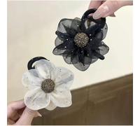 PureBowlic Lot de 2 pinces à cheveux en maille avec strass pour femme, faites à la main, accessoires de cheveux légers en acrylique léger, design élégant pour demi-queue de cheval, options de couleur
