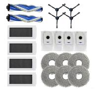 PureBowlic Lot de 20/38 accessoires pour aspirateur pour x5, x5 Pro et x5 Pro, comprend une brosse principale, des brosses latérales, un filtre, des chiffons et des sacs à poussière (20 pièces)