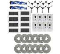 PureBowlic Lot de 20/38 accessoires pour aspirateur pour x5, x5 Pro et x5 Pro, comprend une brosse principale, des brosses latérales, un filtre, des chiffons et des sacs à poussière (38 pièces)