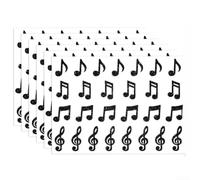 PureBowlic Lot de 20 feuilles d'autocollants dorés et noirs en forme de note de musique, autocollants de récompense imperméables pour enseignants, étiquettes décoratives pour salle de classe, 19 x 14