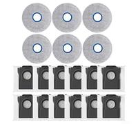 PureBowlic Lot de 24 accessoires pour aspirateur robot Dreame X60 Max Ultra, chiffon de rechange et sac à poussière avec brosses latérales, tampons de nettoyage en microfibre pour l'entretien du sol à