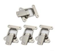 PureBowlic Lot de 4 boîtiers de serrage à ressort en acier inoxydable pour loquet à bascule, kit de quincaillerie antirouille pour porte d'armoire, coffre, couvercle de boîte