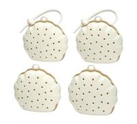 PureBowlic Lot de 4 supports rotatifs en silicone pour douche aromathérapie | Changez de mode doux et intense, personnalisez la force de l'arôme, design rotatif, lot de 4, luxe quotidien (blanc)